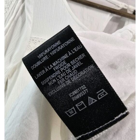 Sanctuary Dress Womens Small White Cover Up Babydoll Boho Crochet Gauze - Picture 12 of 14